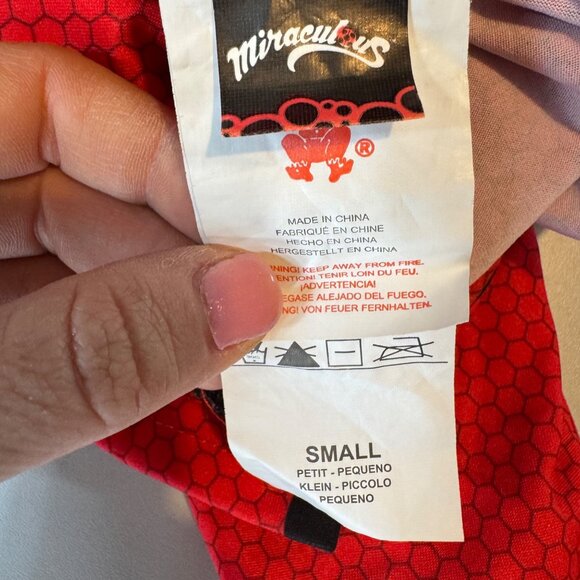 Miraculous Ladybug Costume Girls Red Black Halloween Dress Up Costume Size S - Picture 6 of 13